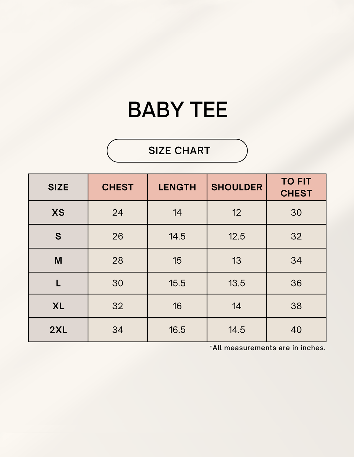 Color_Size Chart