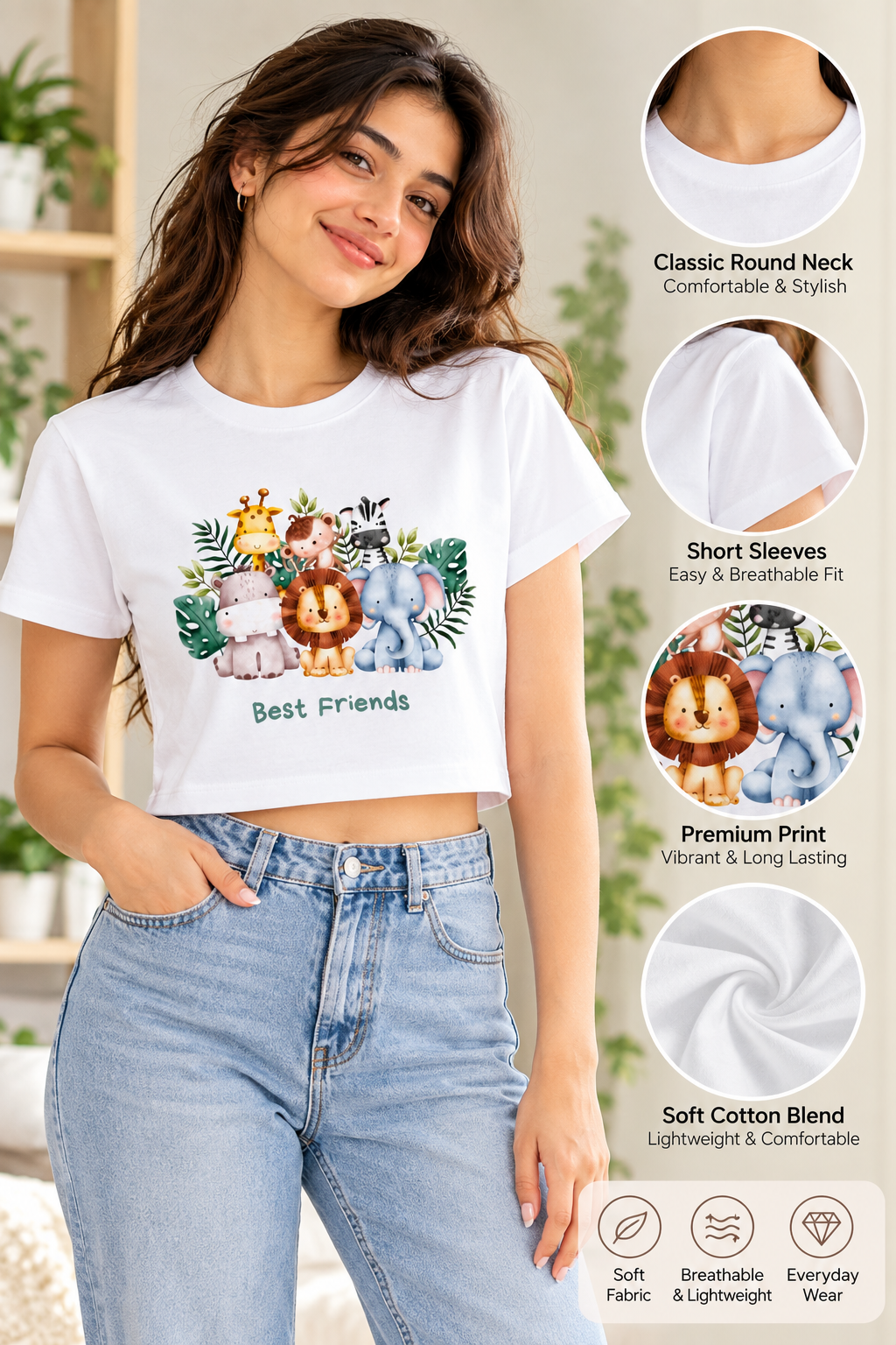 Friends Animal baby Tee