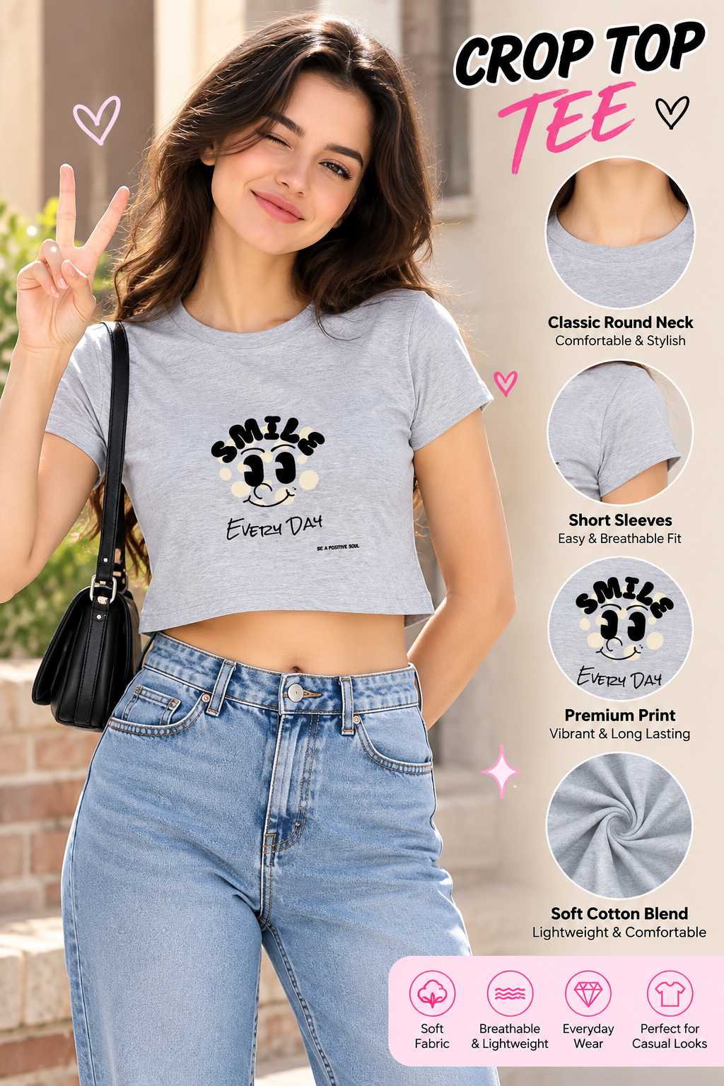 Smile Every Crop Top